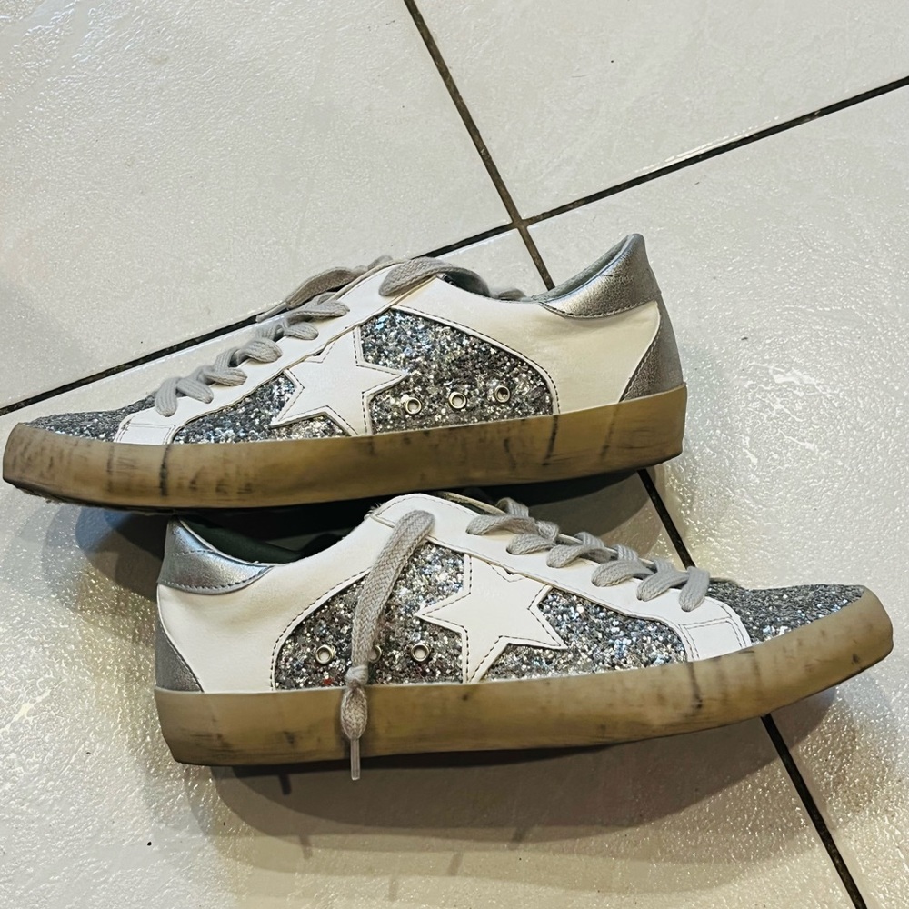 Glitter star sneakers (golden goose dupe)